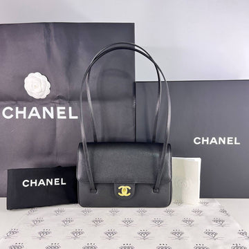 [BRAND NEW] Chanel Small Preppy Coco in Black Caviar GHW (microchipped)