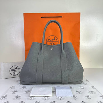 [PRE LOVED] Hermes Garden Party Tote (GPT) 36 in Gris Meyer Negonda Leather PHW (Stamp U - 2022)