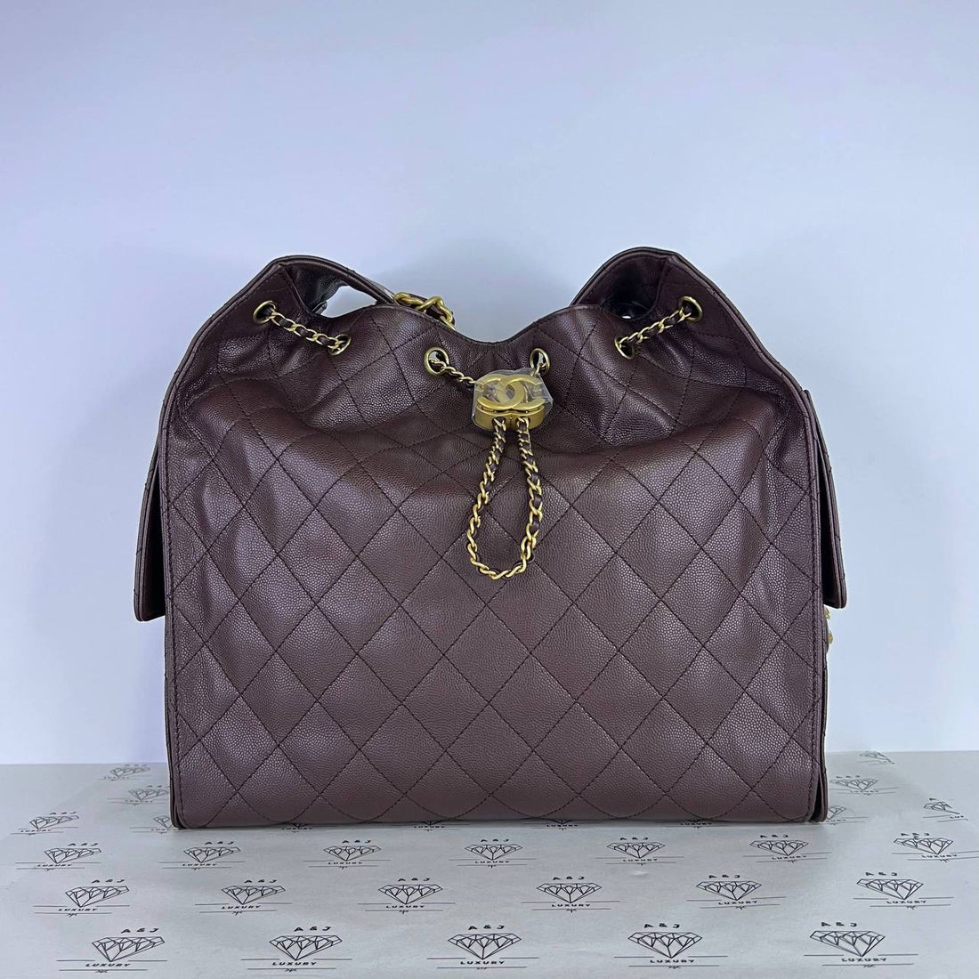 [PRE LOVED] Chanel Medium C25 in Choco Brown Caviar Leather GHW (microchipped)