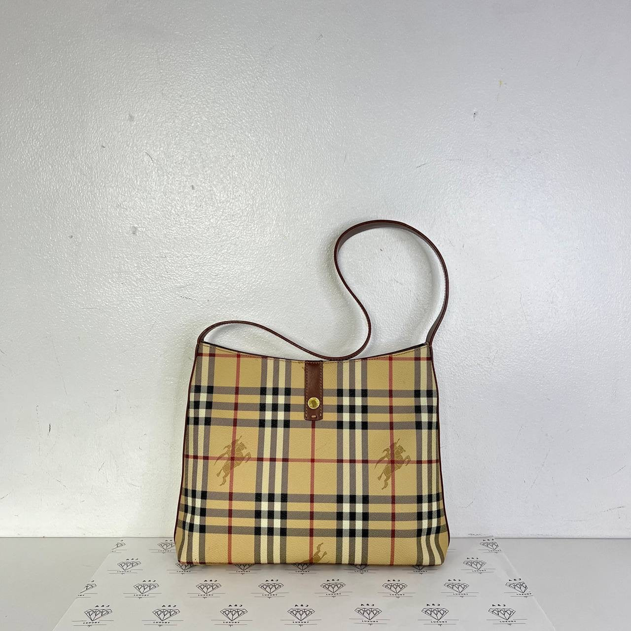 [PRE LOVED] Burberry Nova Check Shoulder Bag in Brown GHW