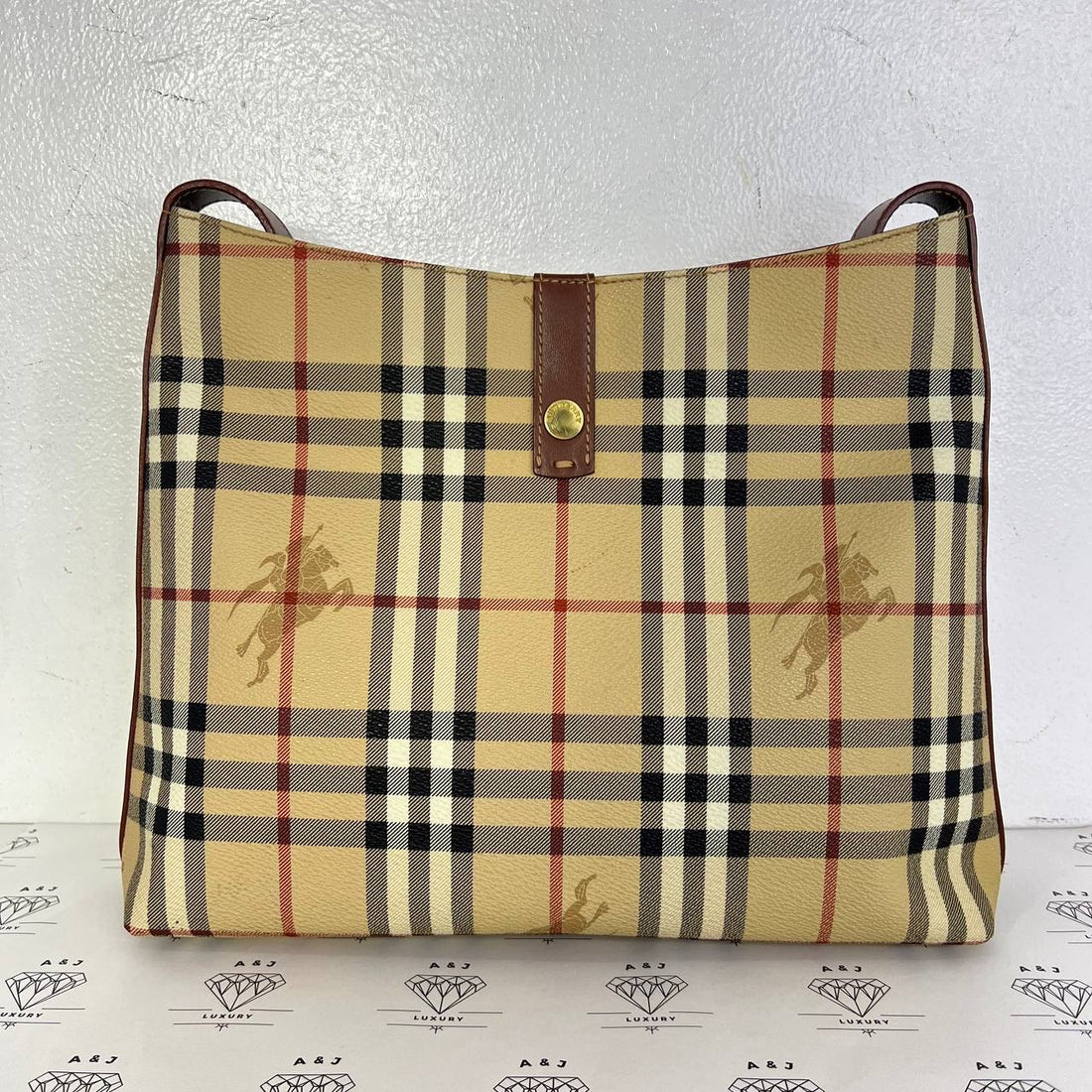 [PRE LOVED] Burberry Nova Check Shoulder Bag in Brown GHW