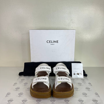 [PRE LOVED] Celine Leo Sandals in White Size 37EU