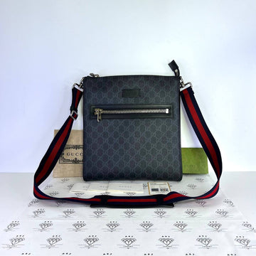 [PRE LOVED] Gucci Medium Men's Messenger Bag Supreme in Black SHW