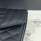 [BRAND NEW] Yves Saint Laurent Envelope Pouch in Black Mix Matelasse Poudre GHW