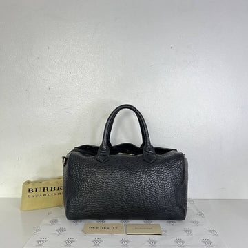 [PRE LOVED] Burberry Alchester Bowling Bag in Black Grained Leather