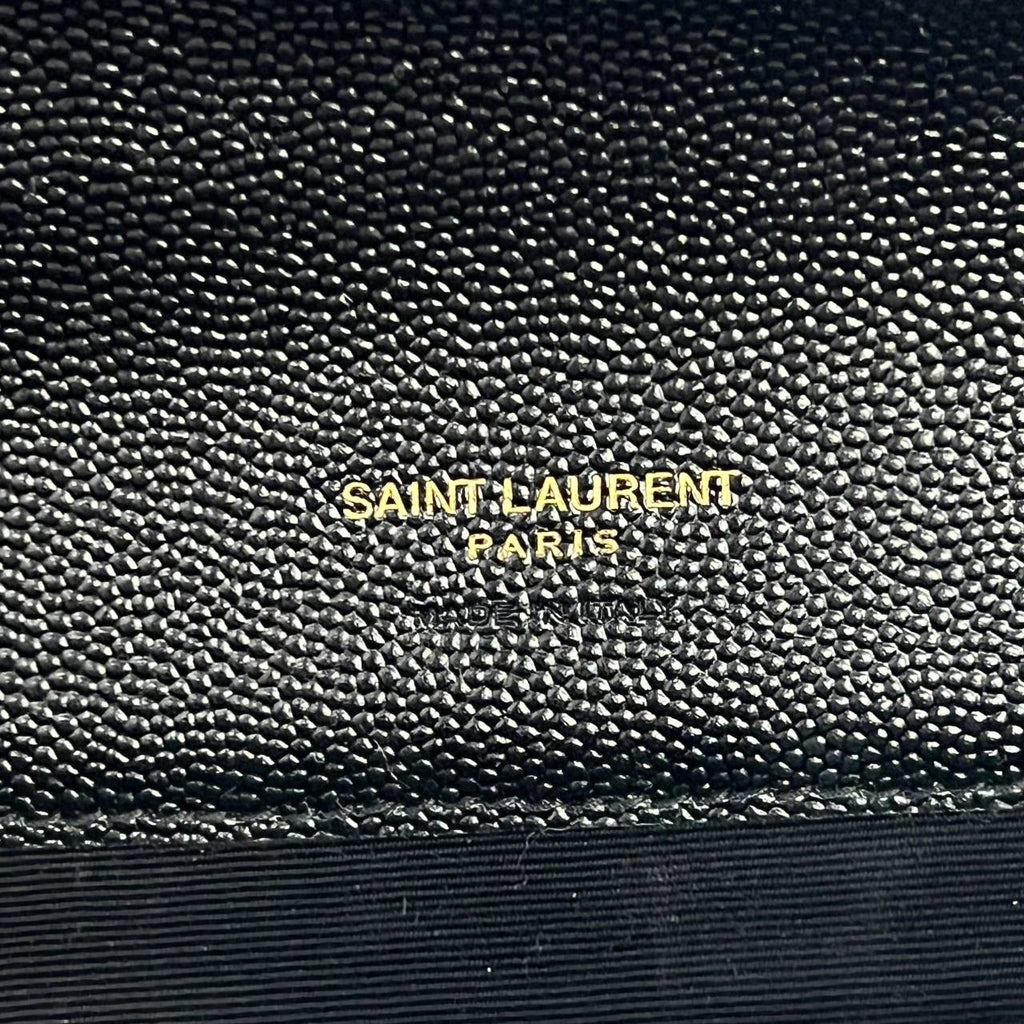 [BRAND NEW] Yves Saint Laurent Envelope Pouch in Black Mix Matelasse Poudre GHW