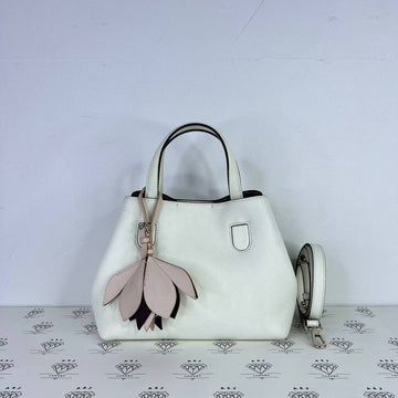 [PRE LOVED] Christian Dior Blossom Tote Bag in White Calfskin Leather SHW