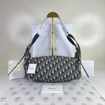 [BRAND NEW] Christian Dior Medium D-Journey in Blue Oblique Jacquard GHW (2025)