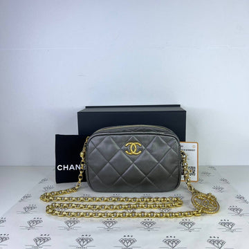 [PRE LOVED] Chanel Seasonal Jewel Camera Bag in Iridescent Gray Calfskin Leather GHW (microchipped)