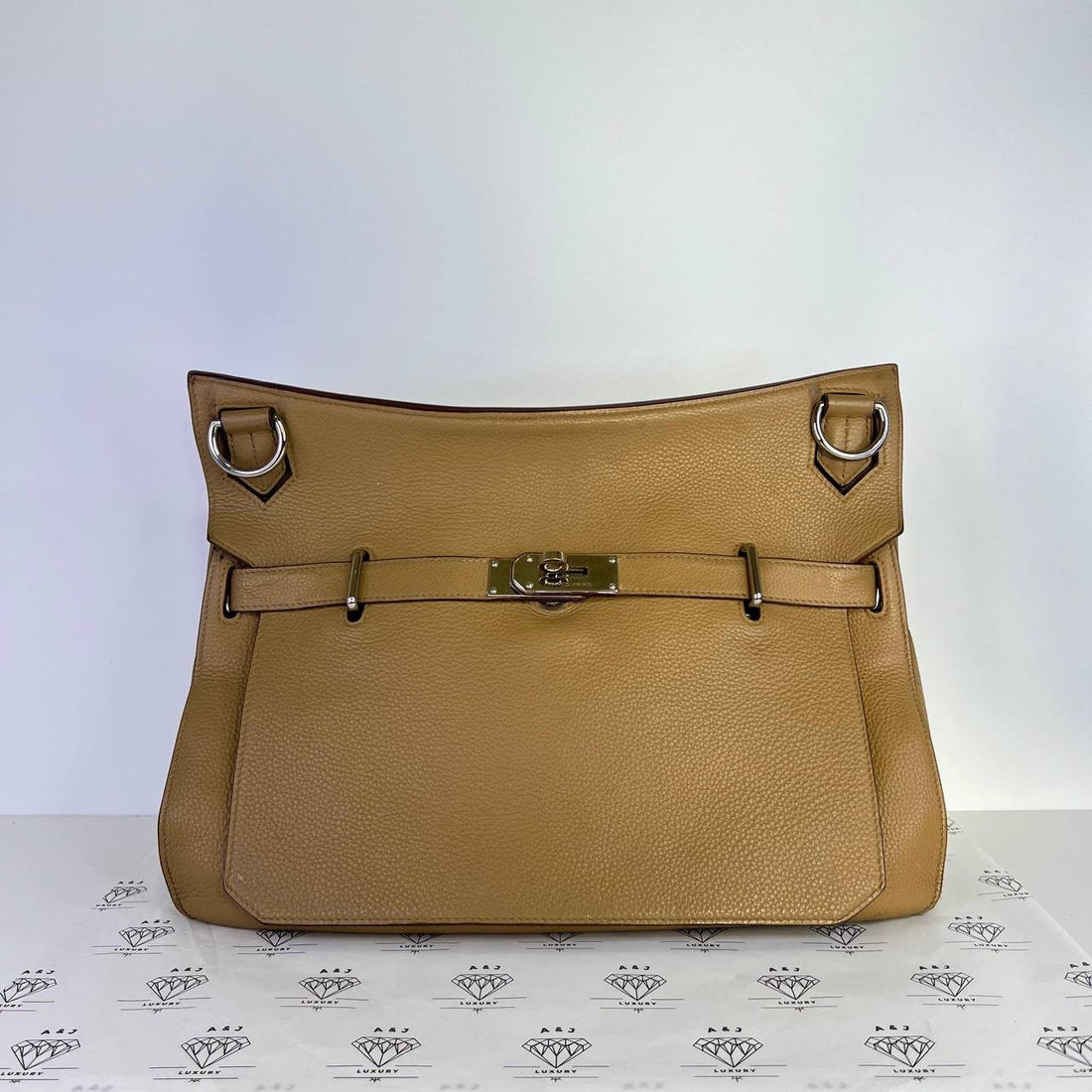 [PRE LOVED] Hermes Jypsiere 37 in Tabac Camel Clemence Leather PHW (Stamp L Square - 2008)
