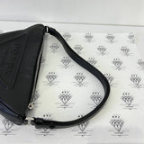 [PRE LOVED] Celine Clutch with Chain in Triomphe Canvass White/Tan