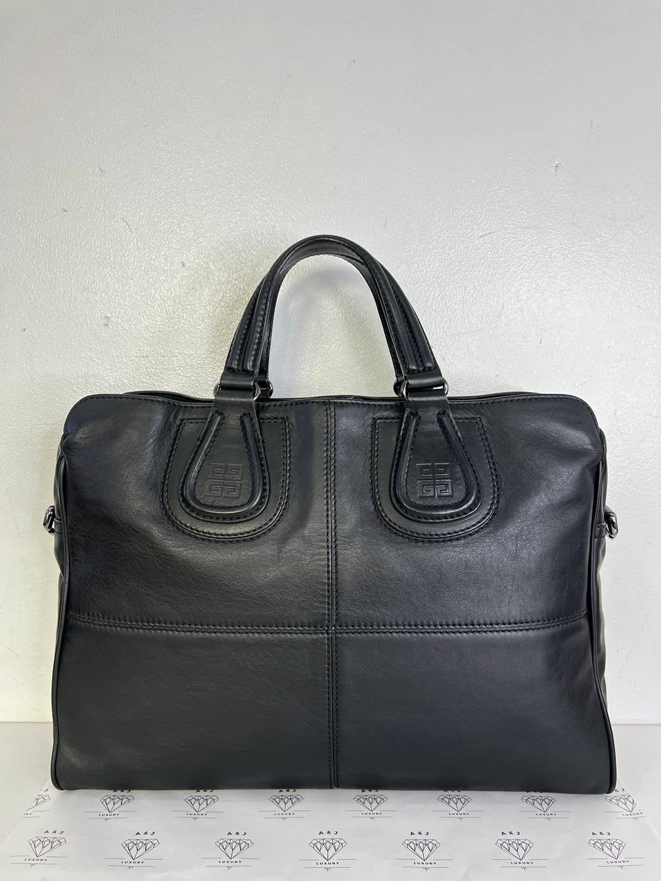 [PRE LOVED] Givenchy Nightingale Zipped Briefcase in Black
