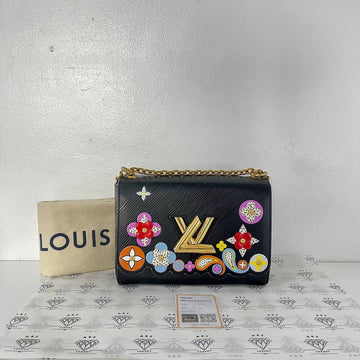 [PRE LOVED] Louis Vuitton Blooming Flowers Twist MM in Black Epi Leather GHW (FL3127)