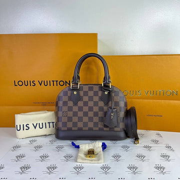 [PRE LOVED] Louis Vuitton Alma BB in Damier Ebene Canvass with MP initials (microchipped)