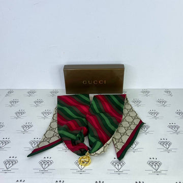 [PRE LOVED] Gucci Silk Scarf with Pendant