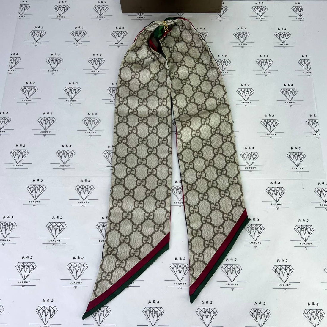 [PRE LOVED] Gucci Silk Scarf with Pendant