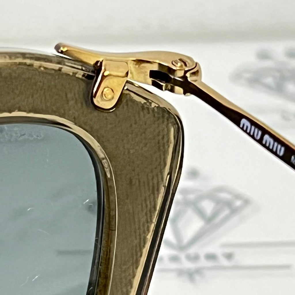 [PRE LOVED] Miu Miu Glitter Sunglasses in Gold