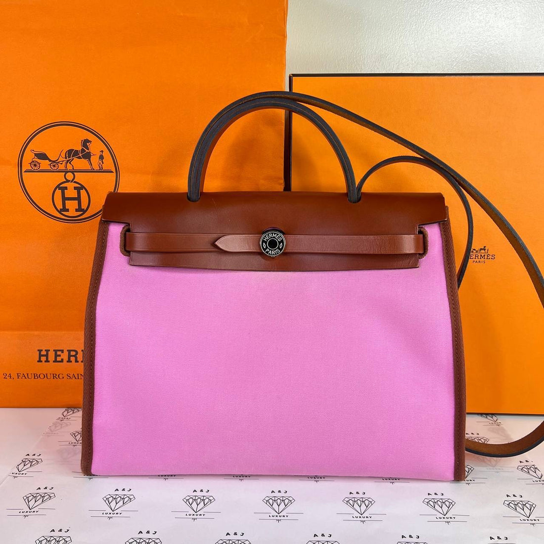 [PRE LOVED] Hermes Herbag Zip 31 in Rose Bubblegum PHW (Stamp Y - 2020)