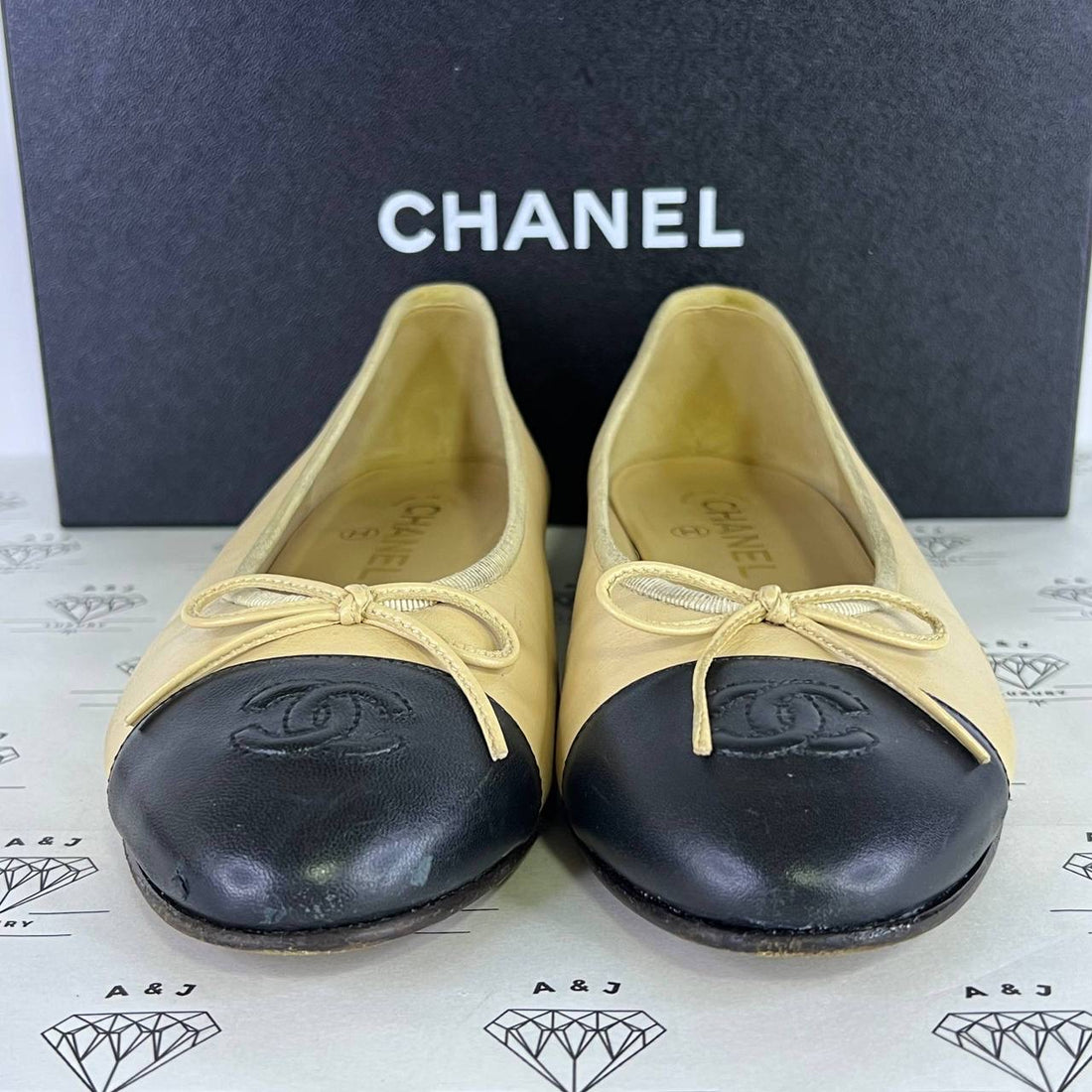 [PRE LOVED] Chanel Ballerina Flats in Beige Size 38EU