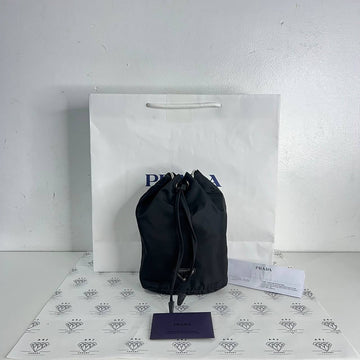 [PRE LOVED] Prada 1NA369 Drawstring Pouch in Nero Tessuto Material