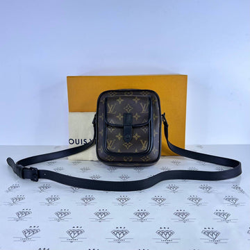 [PRE LOVED] Louis Vuitton Christopher Wearable Wallet in Monogram Canvass with Black leather trims (microchipped)