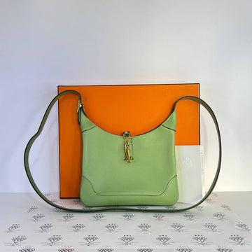 [PRE LOVED] Hermes Sac Trim Duo 24 in Vert Criquet Evercolor Leather GHW (Stamp Y - 2020)