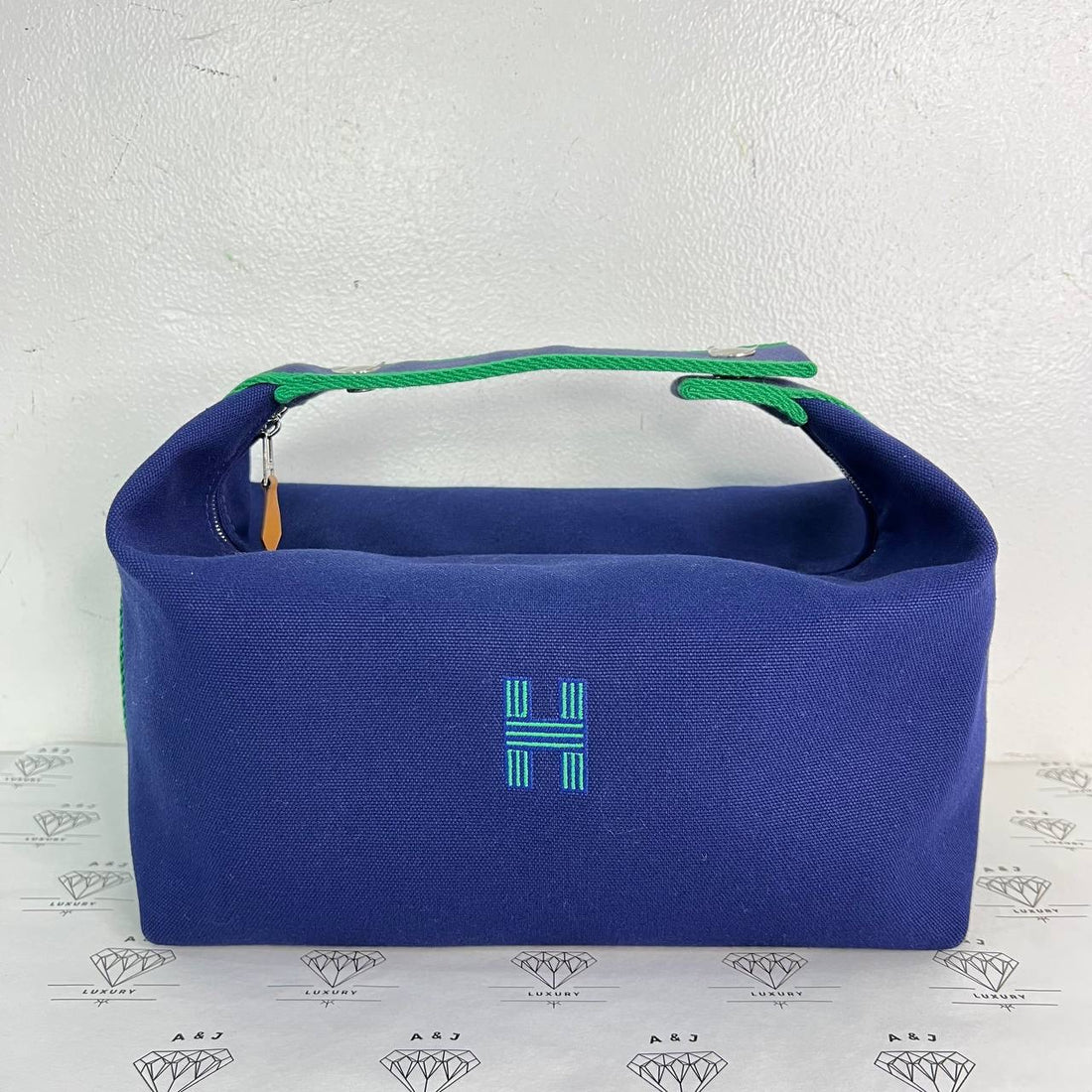 [PRE LOVED] Hermes Bride A Brac GM in Blue/Green