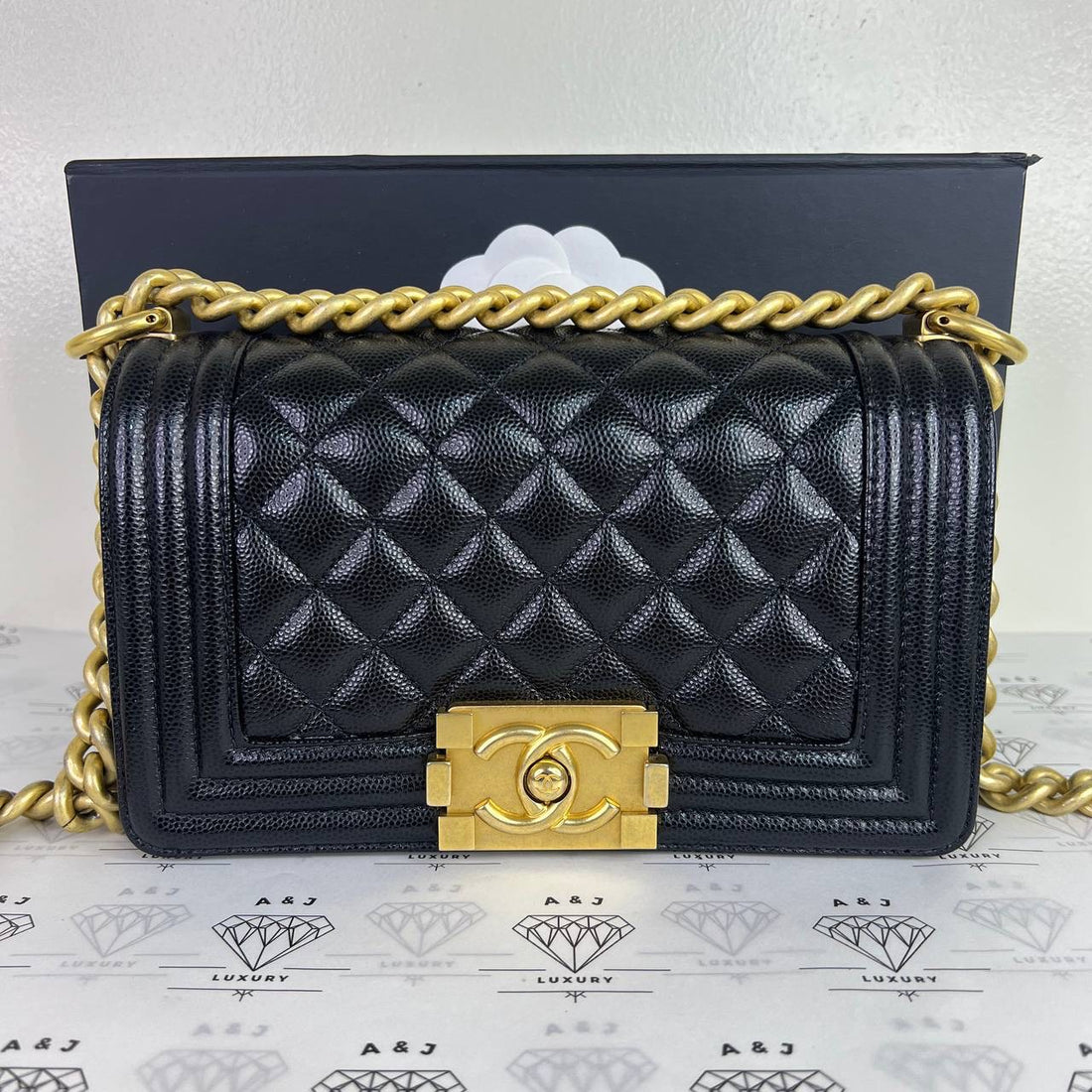[PRE LOVED] Chanel Small Leboy in Black Caviar GHW (Series 29)
