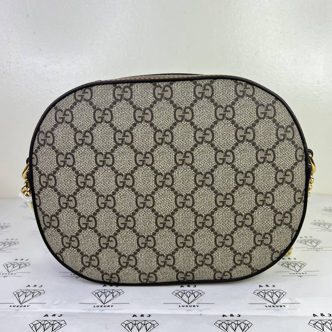 [PRE LOVED] Gucci Supreme Chain Shoulder Bag in Brown GHW