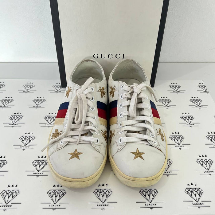 [PRE LOVED] Gucci Ace Sneakers Bees and Stars in Size 37EU