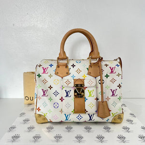 [PRE LOVED] Louis Vuitton Murakami Speedy 30 Multicolore in White (SP0076)