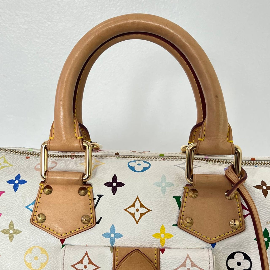 [PRE LOVED] Louis Vuitton Murakami Speedy 30 Multicolore in White (SP0076)