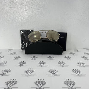 [PRE LOVED] Prada SPR51S Round Sunglasses in Light Gold