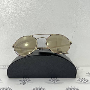 [PRE LOVED] Prada SPR51S Round Sunglasses in Light Gold