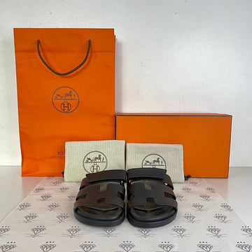 [PRE LOVED] Hermes Chypre Sandals in Black Size 36.5EU