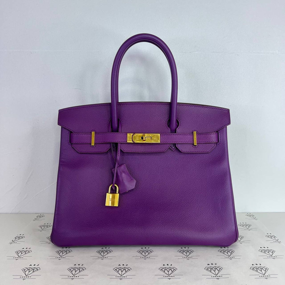 [PRE LOVED] Hermes Birkin 30 Retourne in Anemone Epsom Leather GHW (Stamp R Square - 2014)