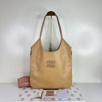 [PRE LOVED] Miu Miu Ivy Tote in Caramel Calfskin Leather GHW