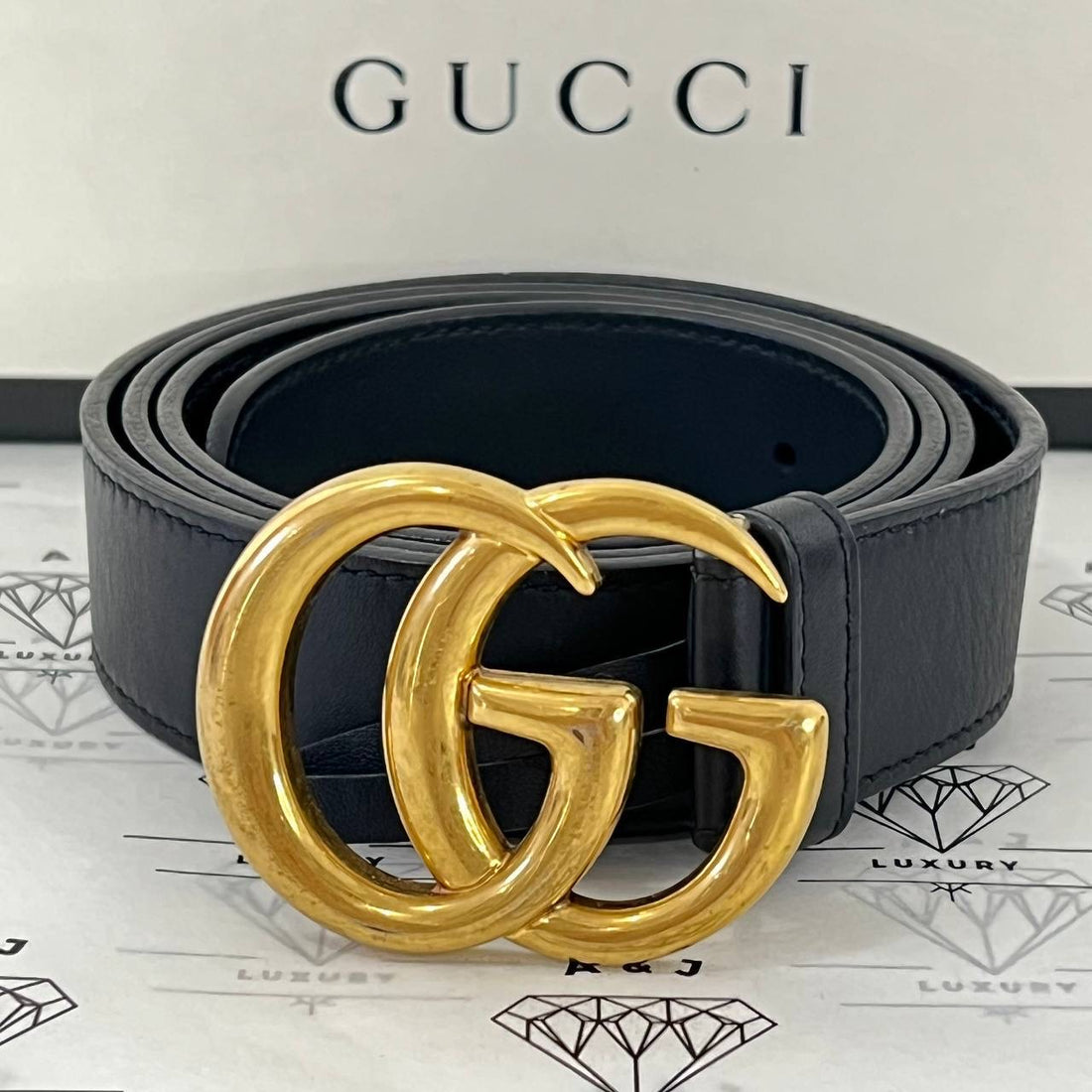 [PRE LOVED] Gucci Marmont Belt in Black Size 95