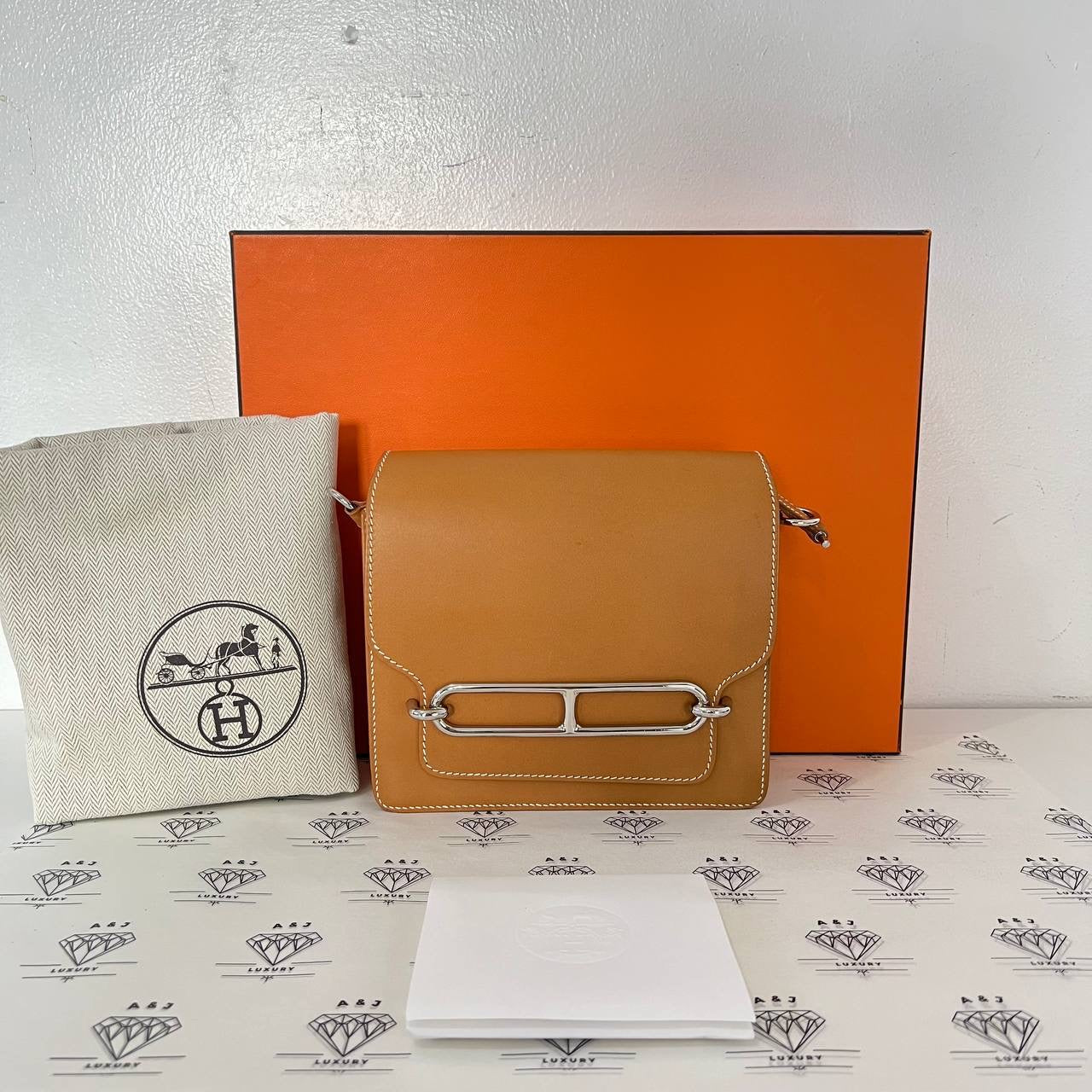 [PRE LOVED] Hermes Roulis 18 in Natural Sable Box Calf Leather PHW (Stamp A - 2017)