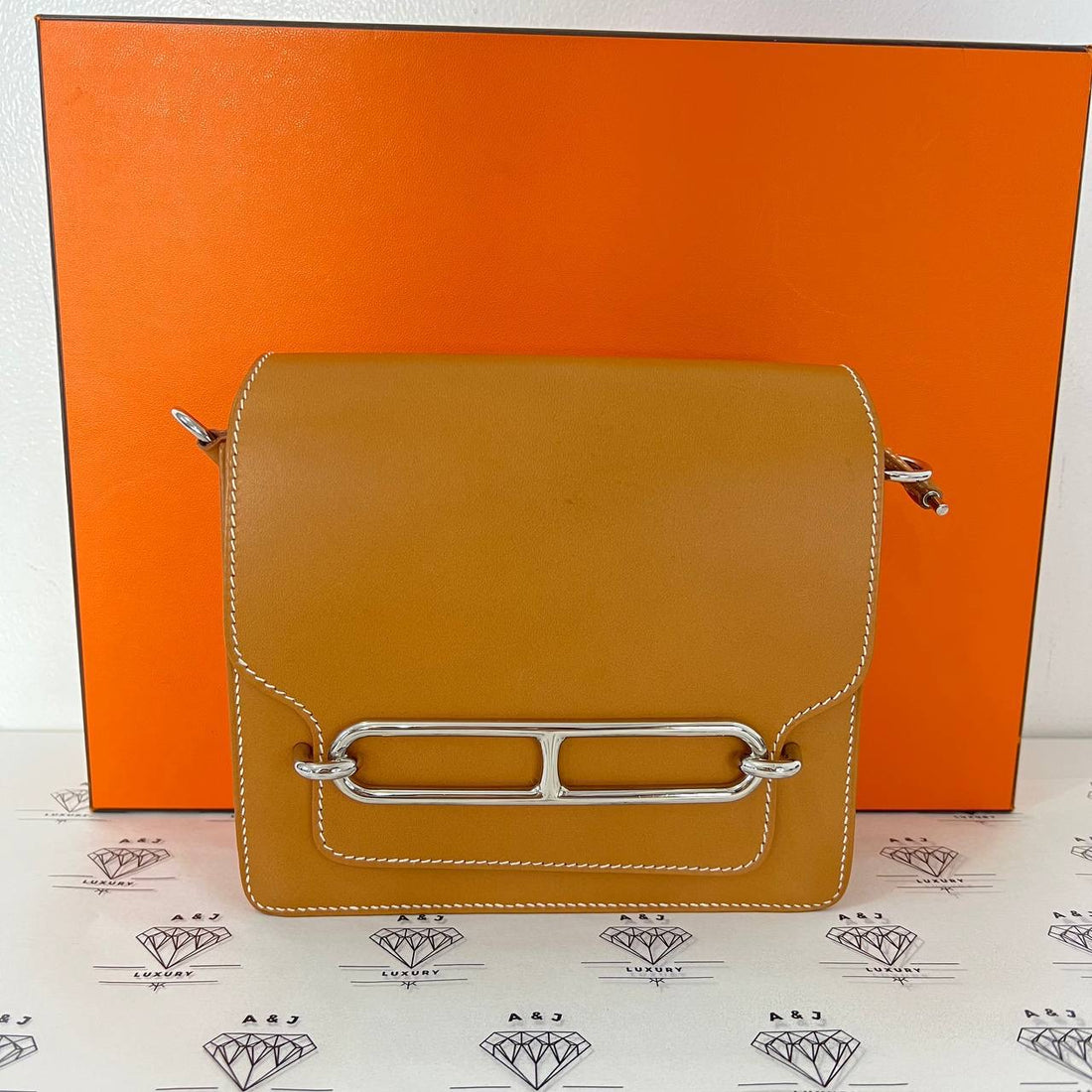 [PRE LOVED] Hermes Roulis 18 in Natural Sable Box Calf Leather PHW (Stamp A - 2017)