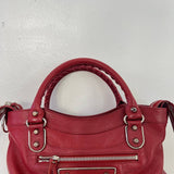 [PRE LOVED] Balenciaga Town Metallic Edge Bag in Red SHW