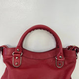 [PRE LOVED] Balenciaga Town Metallic Edge Bag in Red SHW