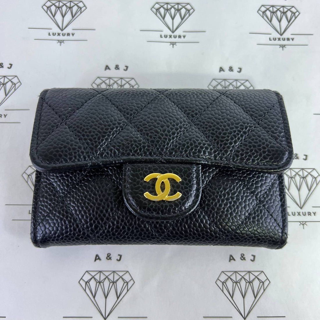 [PRE LOVED] Chanel Classic Flap Cardholder in Black Caviar Leather GHW (Series 27)