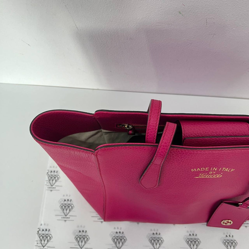 [PRE LOVED] Gucci Small Swing Tote in Magenta GHW