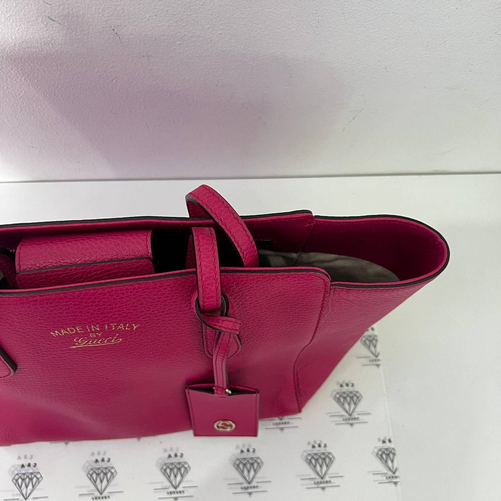 [PRE LOVED] Gucci Small Swing Tote in Magenta GHW