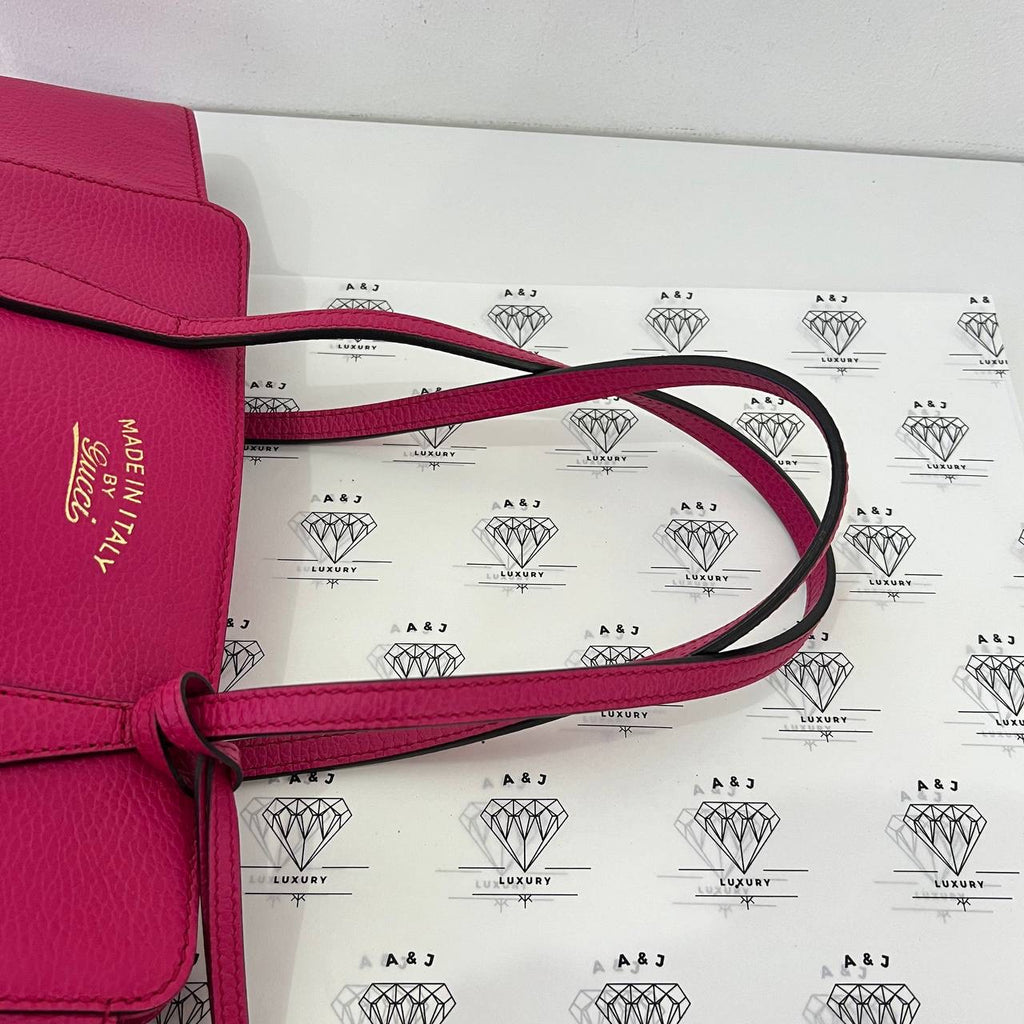 [PRE LOVED] Gucci Small Swing Tote in Magenta GHW