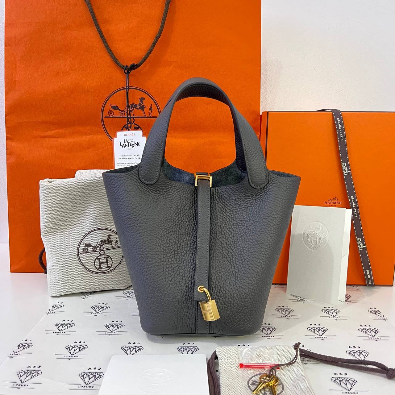 [BRAND NEW] Hermes Picotin Lock 18 in Dark Bronze Clemence Leather GHW (Stamp W - 2024)