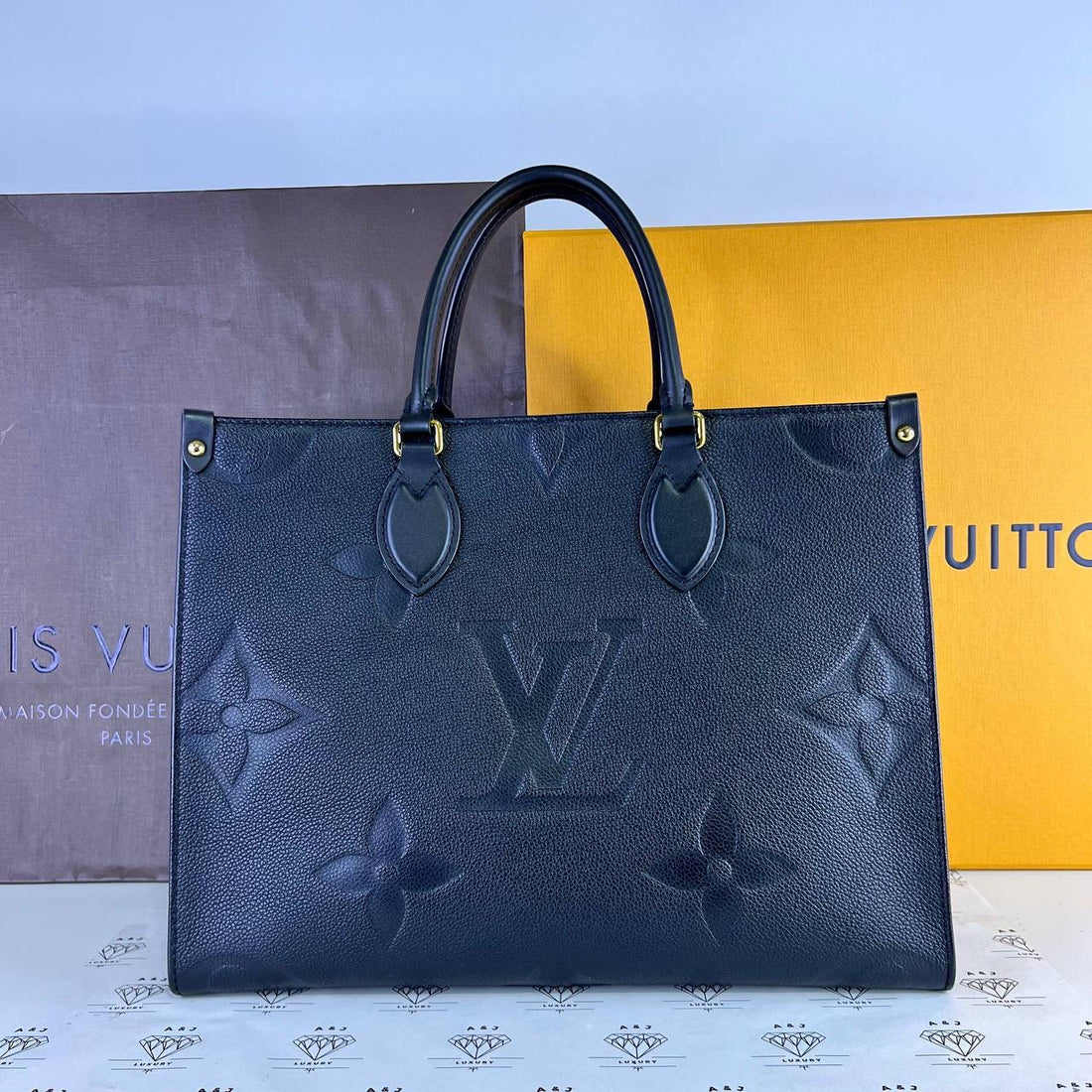 [PRE LOVED] Louis Vuitton OnTheGo MM in Black Empreinte Leather GHW (microchipped)