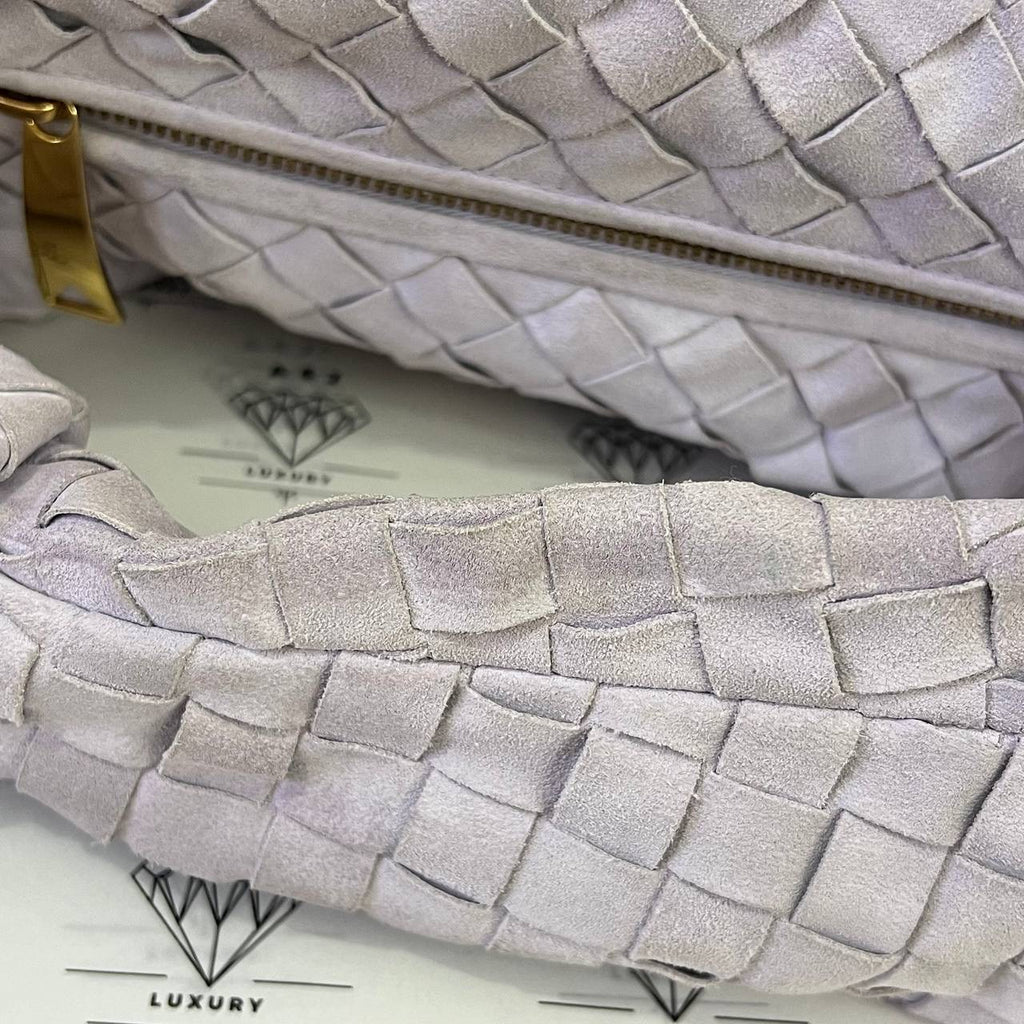 [PRE LOVED] Bottega Veneta Teen Jodie in Lilac Suede Leather GHW