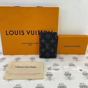 [BRAND NEW] Louis Vuitton Pocket Organizer in Monogram Eclipse Canvass (microchipped)